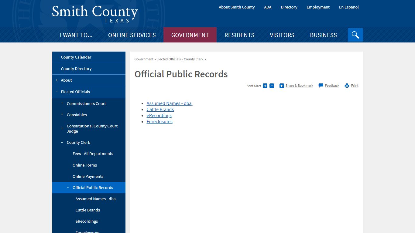 Official Public Records | Smith County, TX